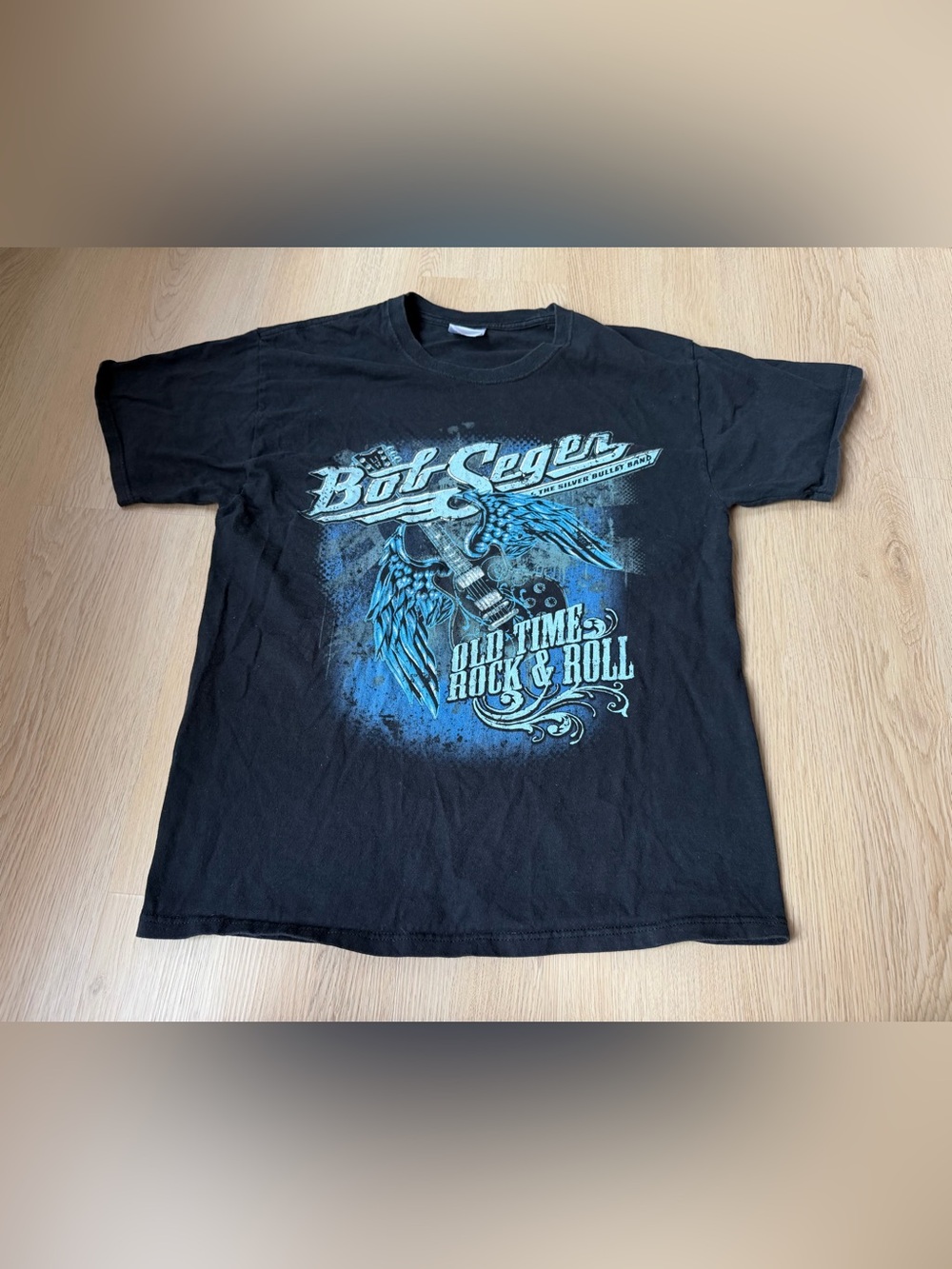 Bob Seger 2011 Black Tour Shirt Mens Size L Double Side Old Time Rock & Roll